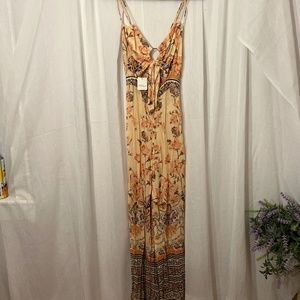 Free People Boho Floral Jumpsuit